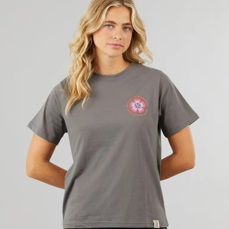 Damskie Birds T-shirty Ciemny grafit