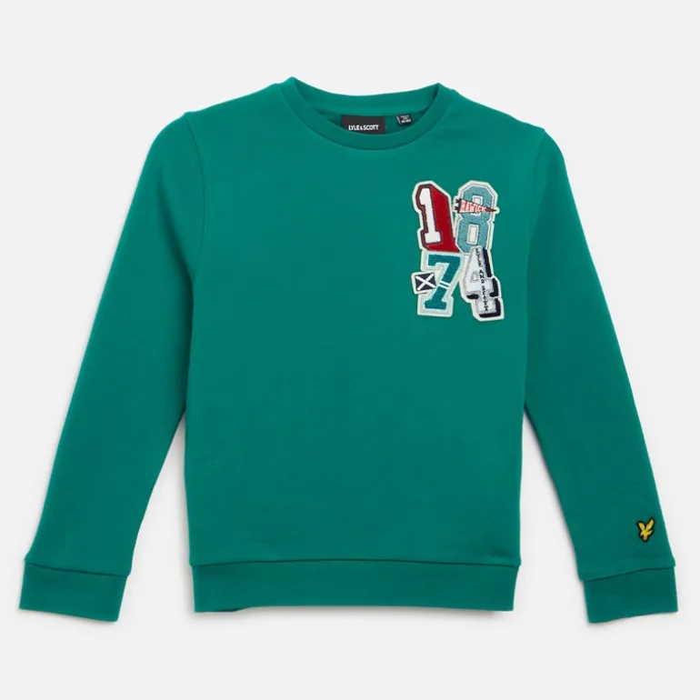 Drenge 1874 Patch Grafik Sweatshirt X154 Court Grøn