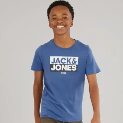 Drenge Atfal Tre Pakke T-shirts Colbalt Blå /​ Hvid /​ Navy Print