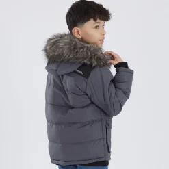 Drenge Axel Paddet Parka Mørkegrå