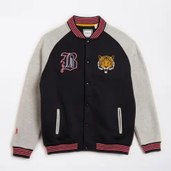 Drenge Baseball Bomber Jakke Navy/​Lys Grå Mélange