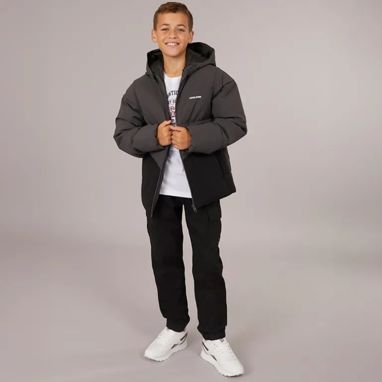 Drenge Brady Puffer Jakke Asfalt