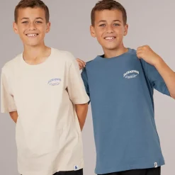 Drenge Brandes Ryg To Pakke T-shirts Moonbeam /​ Ocean View