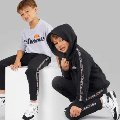 Drenge Dominic Hættetrøje T-shirt Og Joggingbukser Sæt Sort/​Grå