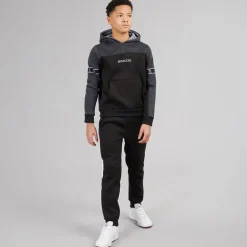 Drenge Farveblok Træningsdragt Mørk Charcoal Marl / Sort