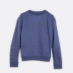 Drenge Fly Fleece Rund Hals Sweatshirt A10 Storm Blå