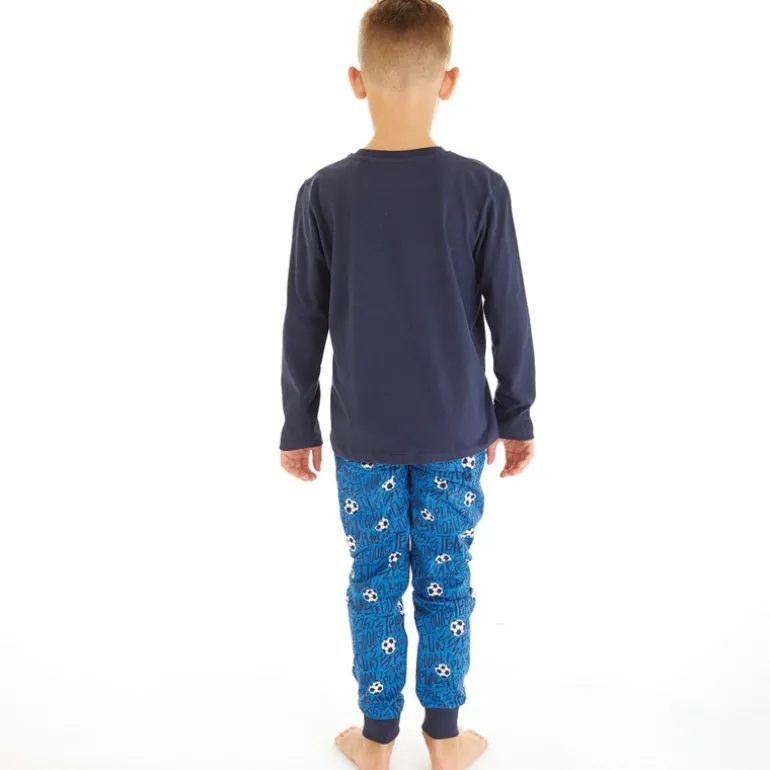 Drenge Fodbold Pyjamasæt Blå
