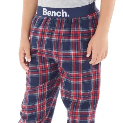 Drenge Folau Flanel Check Lounge Bukser Blå/​Rød/​Hvid/​Gul Check Flanel