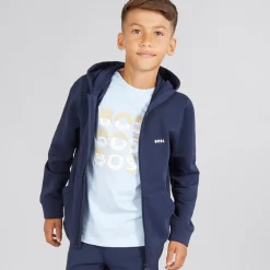 Drenge Hættetrøje Navy