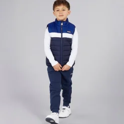 Drenge Jacob Vest T Shirt Og Joggingbukser Sæt Navy