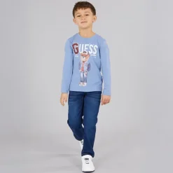 Drenge langærmet T-shirt Lilac Blue