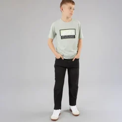 Drenge lige jeans sort vasket