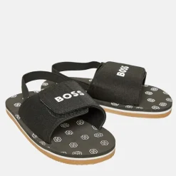 Drenge Logo Sandaler med Elastik Sort 2