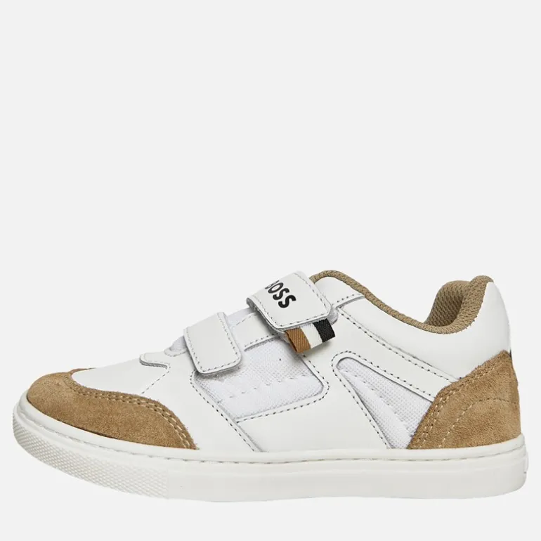 Drenge Logo Velcro Cupsole Træningssko Hvid