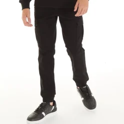 Drenge Marco Dean Cuffed Cargo Bukser Sort