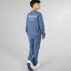 Drenge Nowil Sweatshirt Og Cargo Joggingbukser Træningssæt Vintage Indigo