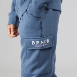 Drenge Nowil Sweatshirt Og Cargo Joggingbukser Træningssæt Vintage Indigo