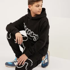 Drenge Smiley Sig Ape Hættetrøjer Sort