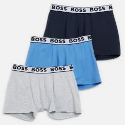 Drenge Tre Pak Boksershorts Marineblå