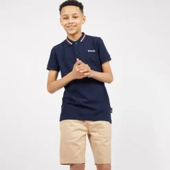 Drenge Trilson Polo Shirt og Chino Shorts Sæt Blå/Sten