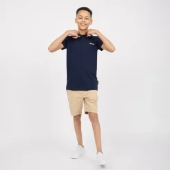 Drenge Trilson Polo Shirt og Chino Shorts Sæt Blå/​Sten