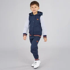 Drengenes Renato Logo Hættetrøje Og Joggingbukser Sæt Blå/​Grå