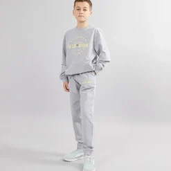 Drengenes Rollo og Rene Sæt Grå Melange