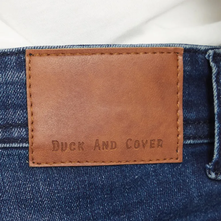 Duck And Cover Herre Zeki Denim Shorts Mørk Vask