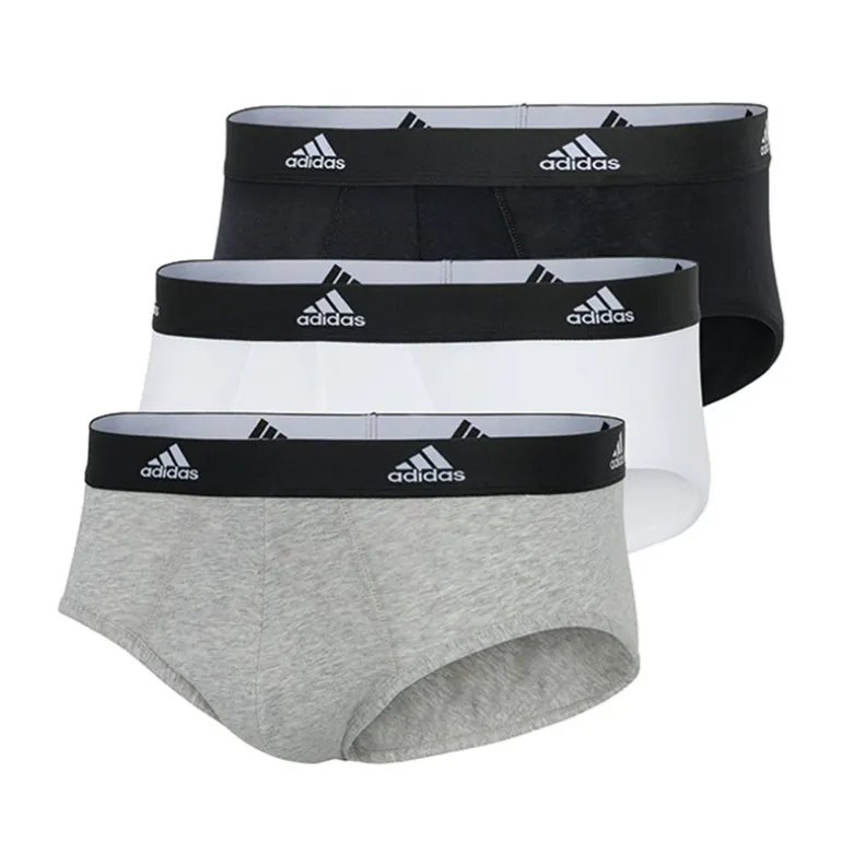 Herre Active Flex Bomuld Tre Pak Trusser Sort / Hvid / Grå