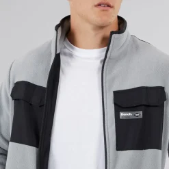 Herre Anders Funnel Neck Fleece Circular Grå