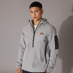 Herre Angiolo Hybrid Halv Lynlås Jakke Lys Grå