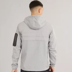 Herre Angiolo Hybrid Halv Lynlås Jakke Lys Grå