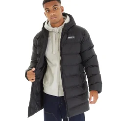 Herre Armann Lang Ærmeløs Dunjakke Sort