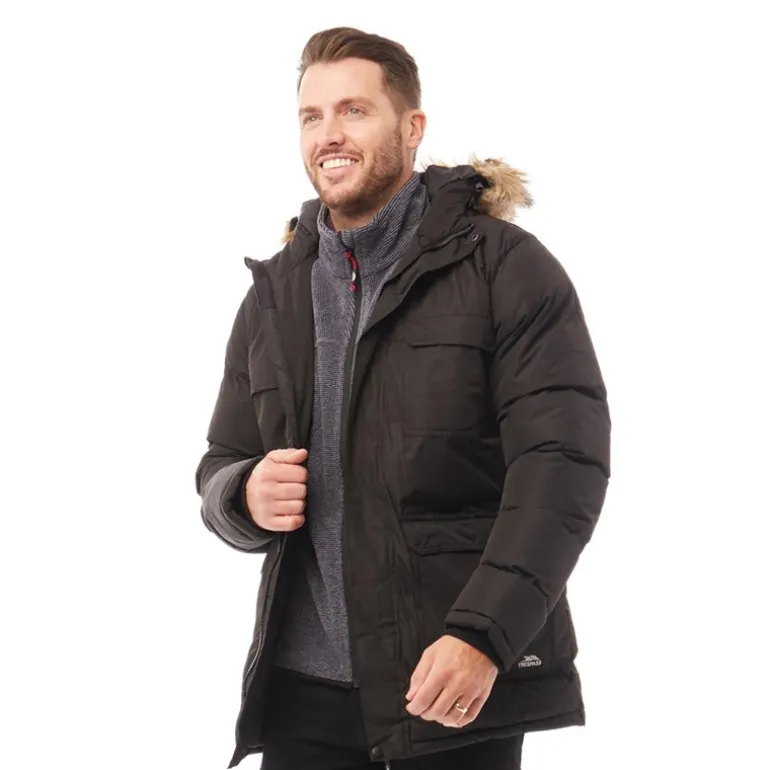 Herre Baldwin Isoleret Vandafvisende Parka Sort