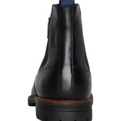 Herre Baron Læder Chelsea Støvler Sort