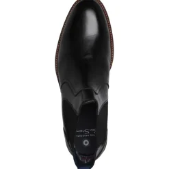 Herre Baron Læder Chelsea Støvler Sort