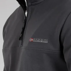 Herre Bastien 1/2 Lynlås Sweatshirt Dark Grey Solid