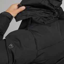 Herre Belvoir Vandtæt Foret Lang Jakke Sort