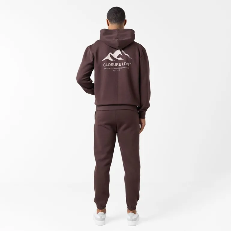 Herre bjerg silhuet træningsdragt Brun/Stone