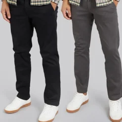 Herre Bolton Dean AKM Chinoer To-pak Mørkegrå/​Sort