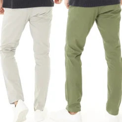 Herre Bolton Dean AKM Chino Bukser 2-pak Ghost Grå/​Oliven Nat