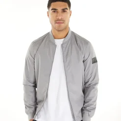 Herre Bomberjakke Lysegrå