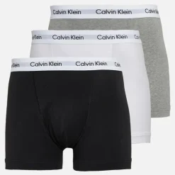 Herre Bomuld Stretch Tre Pak Boxer Trusser Sort/Grey Heather/Hvid