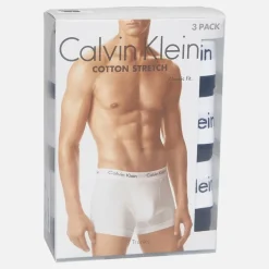 Herre Bomuld Stretch Tre Pak Boxer Trusser Sort/​Sort/​Sort