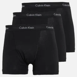 Herre Bomuld Stretch Tre Pak Boxer Trusser Sort/Sort