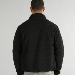 Herre Borg Fleece med Høj Hals Sort