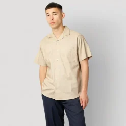 Herre Bowling Kortærmet Skjorte Khaki