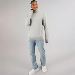 Herre Burns Jumper Lys Grå Melange