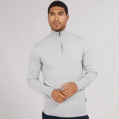 Herre Cash 1 / 2 Zip Jumper Lys Grå Mel