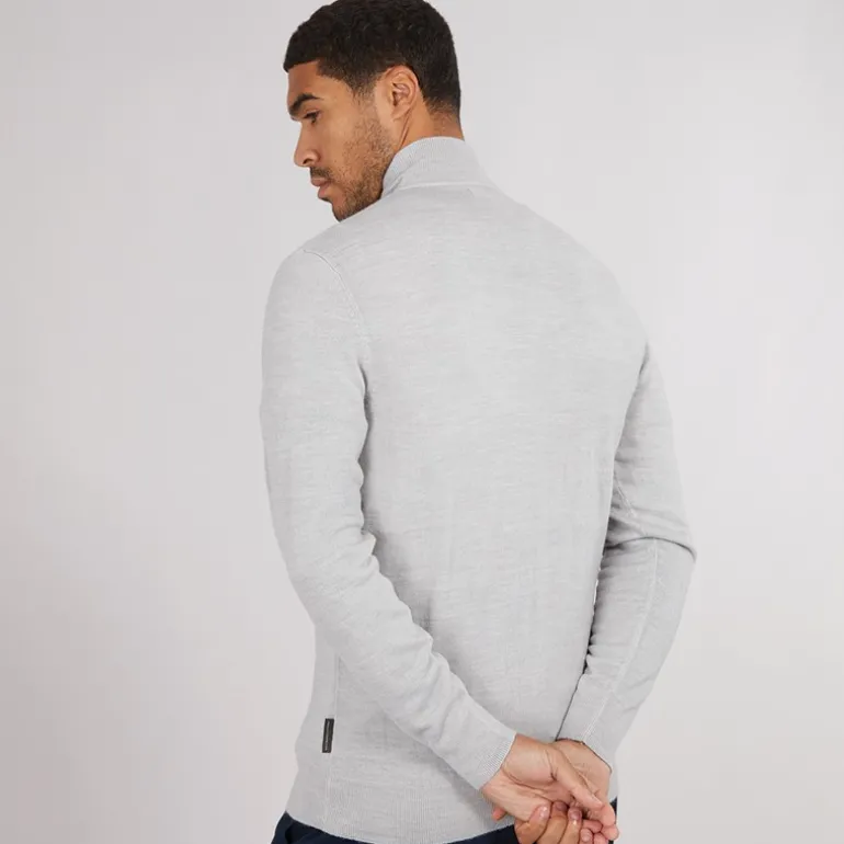 Herre Cash 1 / 2 Zip Jumper Lys Grå Mel